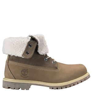 Timberland Authentic WP Fleece Fold Down Light Brown Nubuck Women's Size 8.5